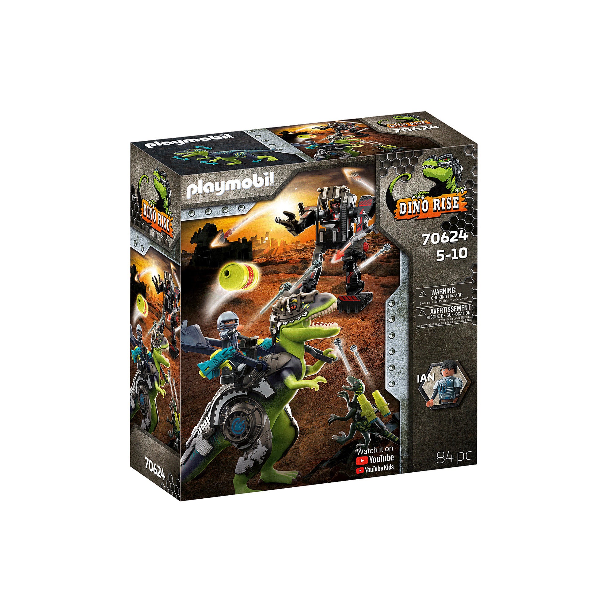 T-REX - BATALIA GIGANTILOR - PLAYMOBIL (70624) - Libelula Vesela - Jucarii