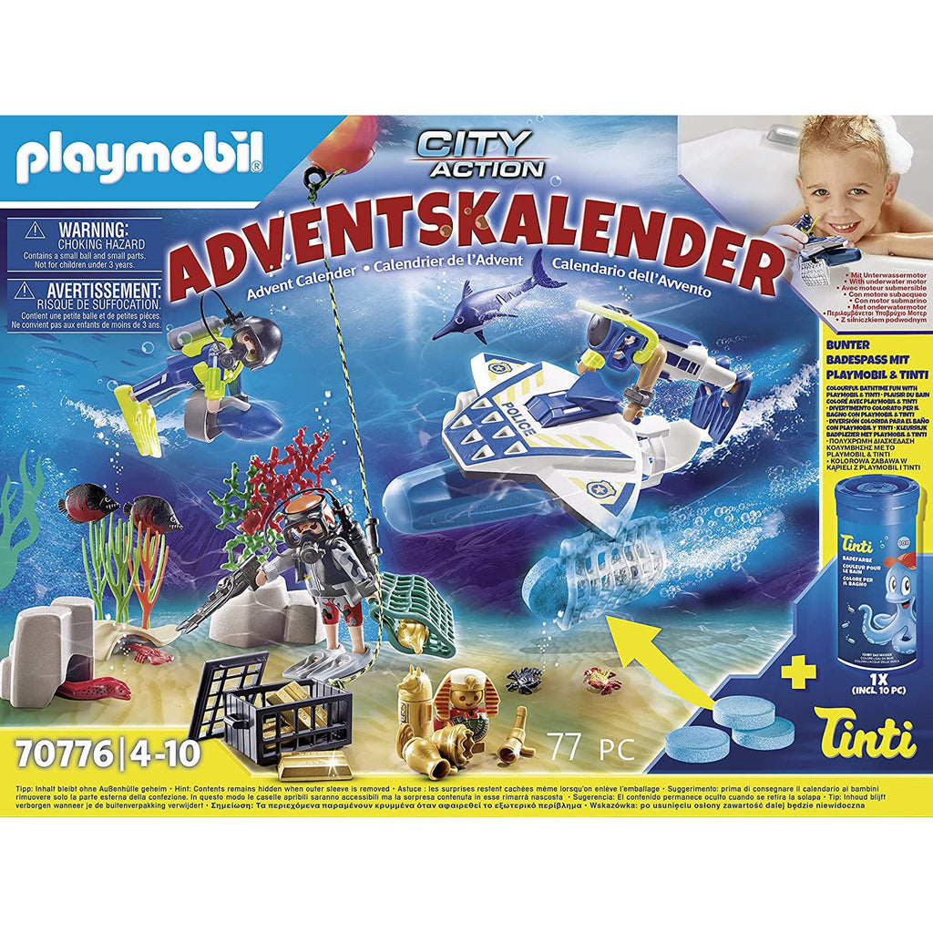 CALENDAR CRACIUN - POLITIA SUB APA - PLAYMOBIL CHRISTMAS (PM70776) - Libelula Vesela - Jucarii