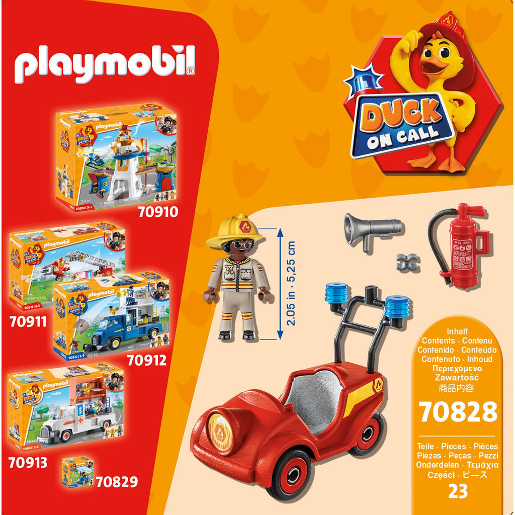 MASINUTA DE POMPIERI - PLAYMOBIL DUCK ON CALL (PM70828) - Libelula Vesela - Jucarii