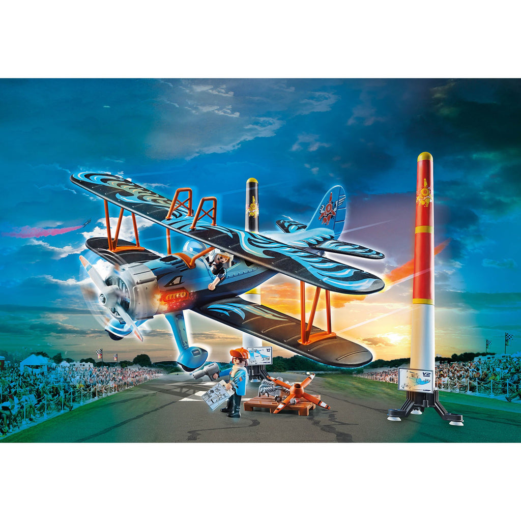 BIPLAN PHOENIX - PLAYMOBIL AIR STUNT SHOW (PM70831) - Libelula Vesela - Jucarii