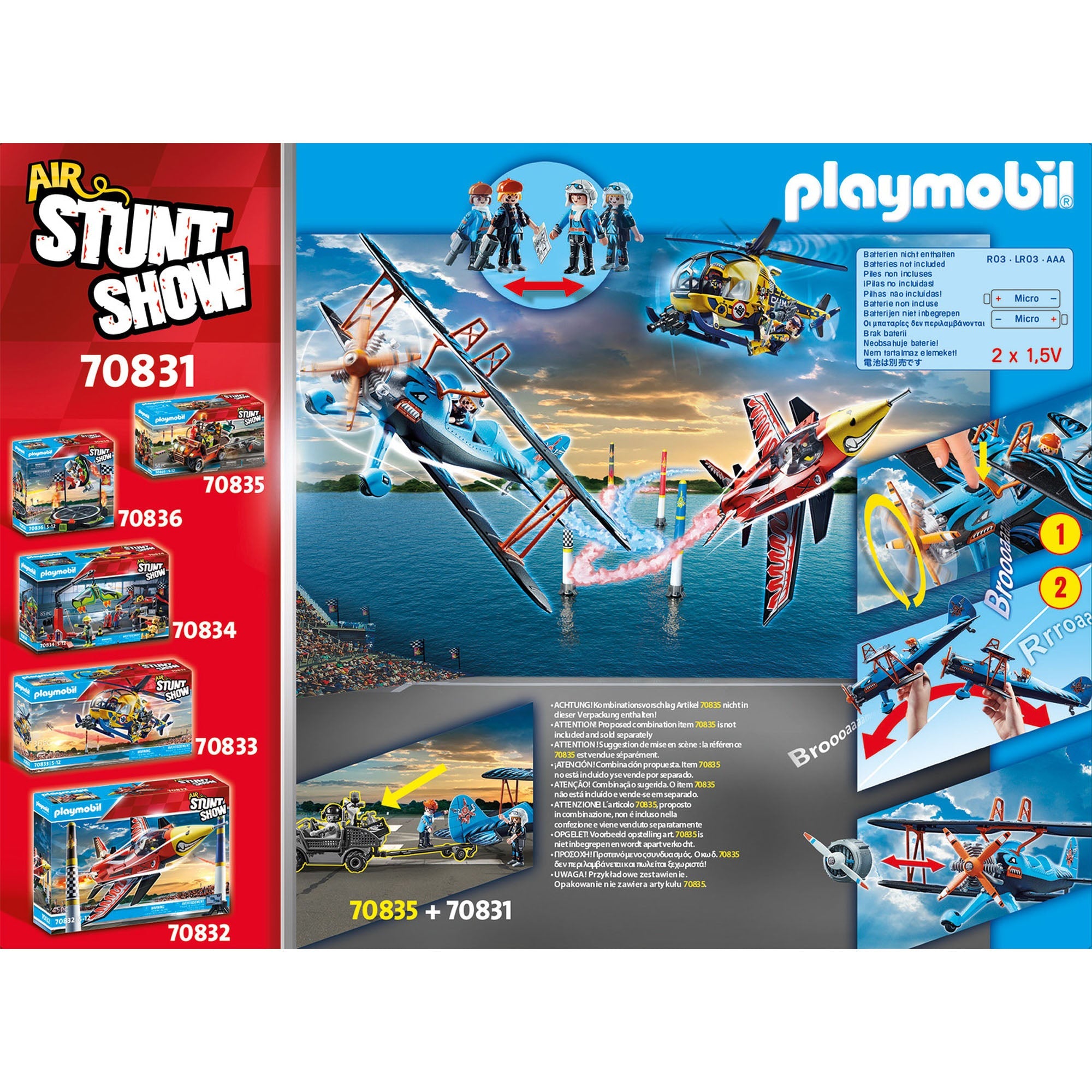 BIPLAN PHOENIX - PLAYMOBIL AIR STUNT SHOW (PM70831) - Libelula Vesela - Jucarii