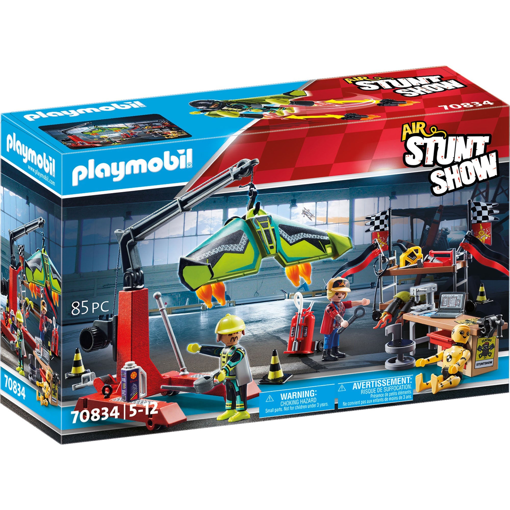 STATIE PENTRU REPARATII - PLAYMOBIL AIR STUNT SHOW (PM70834) - Libelula Vesela - Jucarii