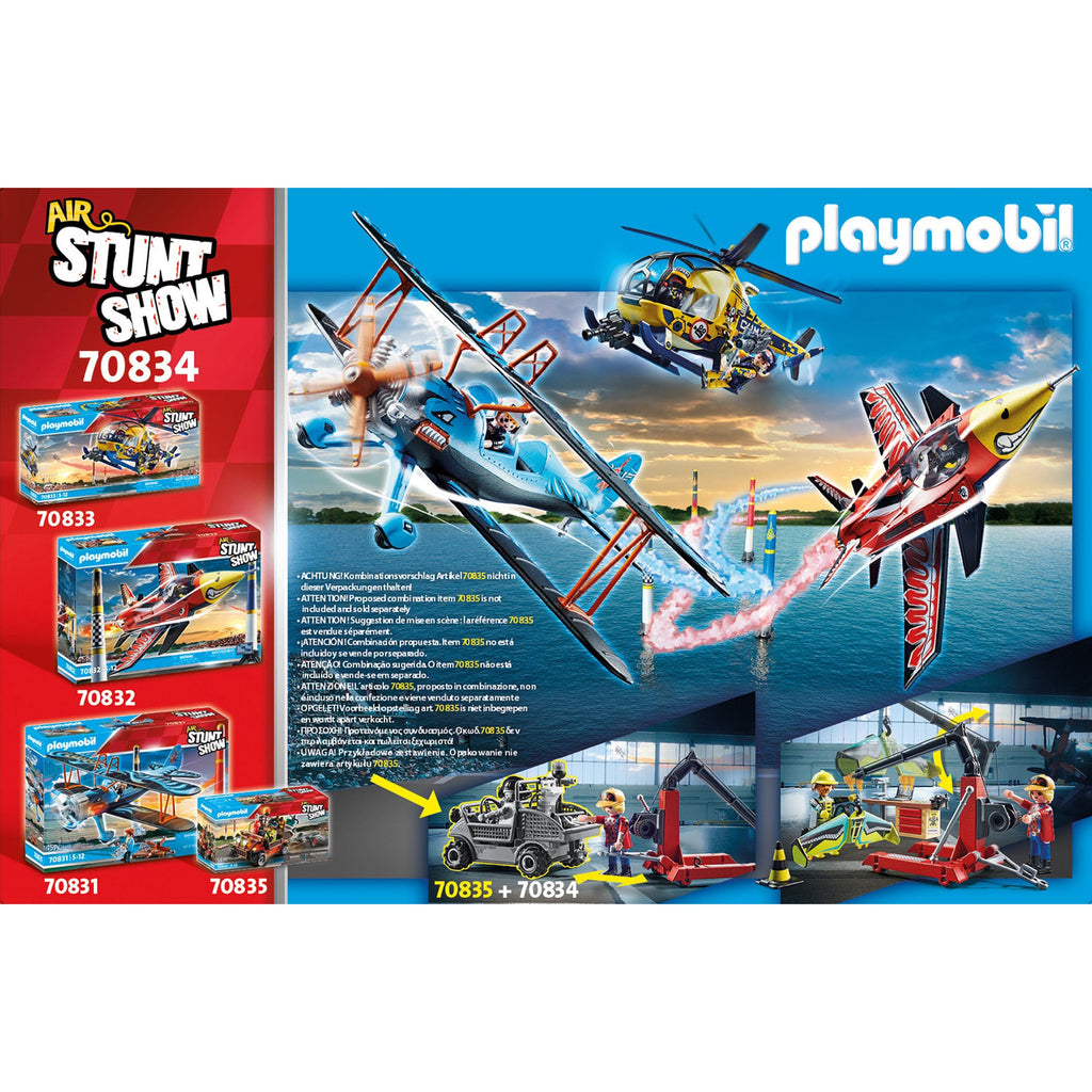 STATIE PENTRU REPARATII - PLAYMOBIL AIR STUNT SHOW (PM70834) - Libelula Vesela - Jucarii