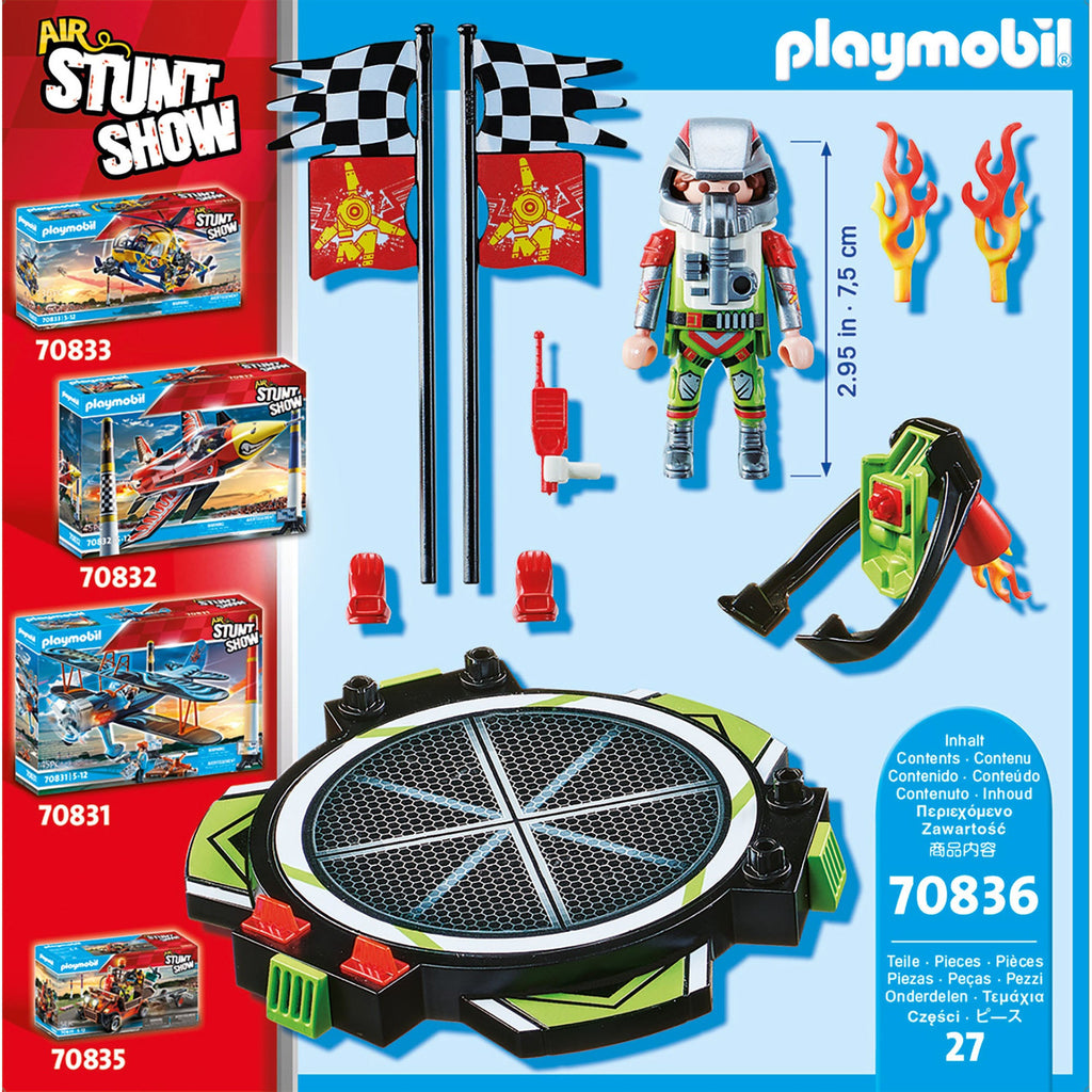 STUNT SHOW - CASCADOR CU JETPACK - PLAYMOBIL AIR STUNT SHOW (PM70836) - Libelula Vesela - Jucarii