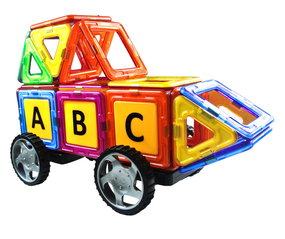 SET DE CONSTRUCTIE MAGNETIC - 66 PIESE - MAGPLAYER (MPA-66) - Libelula Vesela - Jucarii