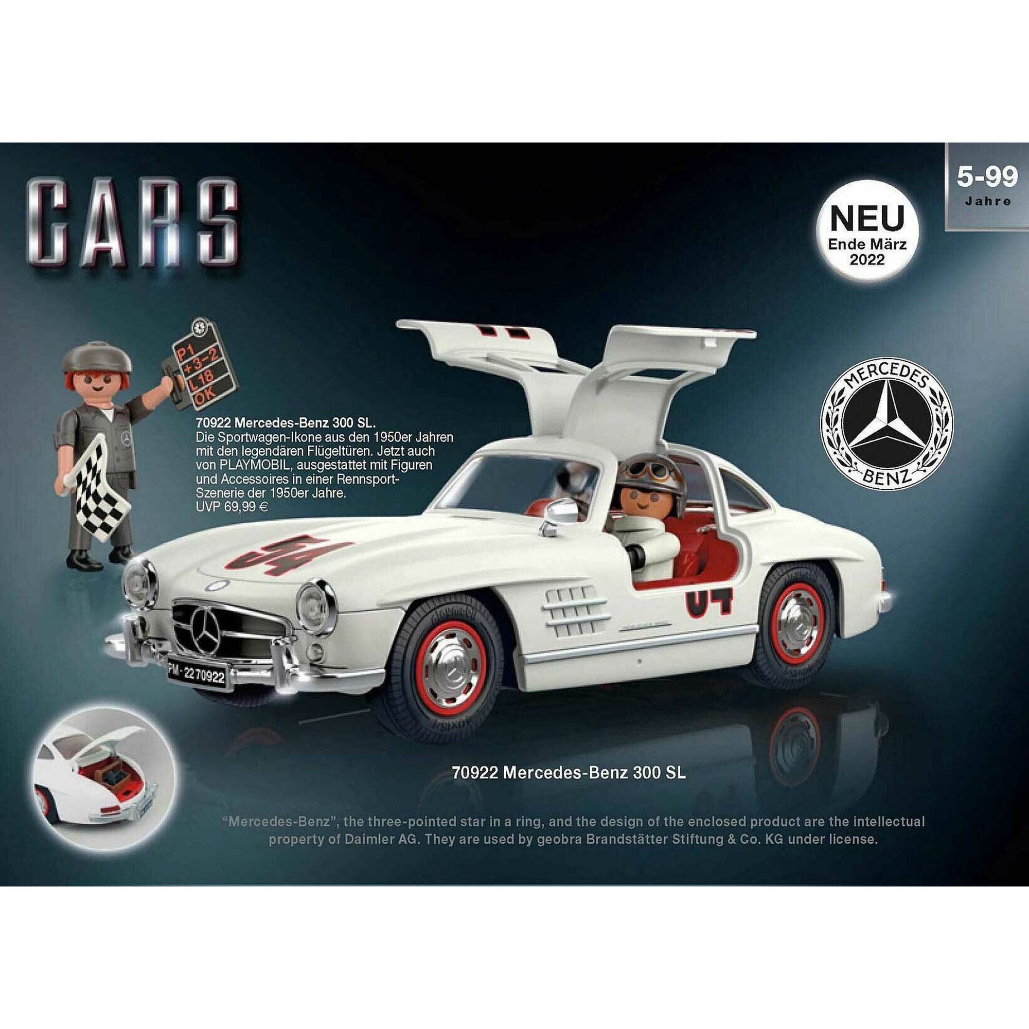 MERCEDES 300 SL W198 - PLAYMOBIL (70922) - Libelula Vesela - Jucarii