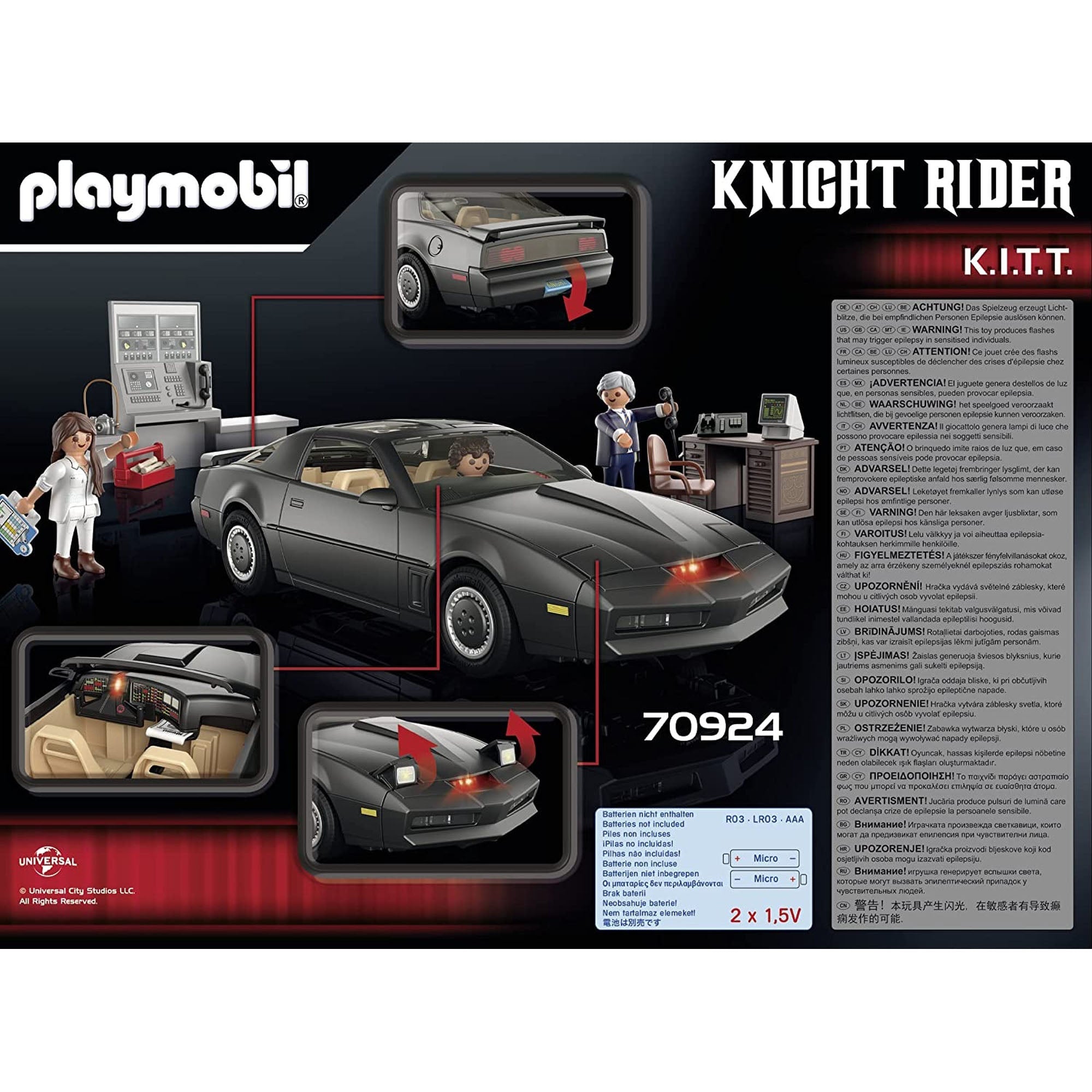 KNIGHT RIDER-K.I.T.T. - PLAYMOBIL KNIGHT RIDER (PM70924) - Libelula Vesela - Jucarii