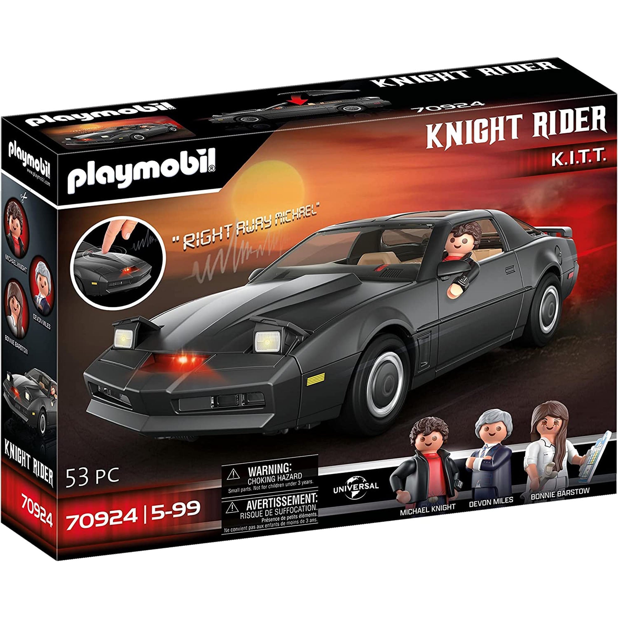 KNIGHT RIDER-K.I.T.T. - PLAYMOBIL KNIGHT RIDER (PM70924) - Libelula Vesela - Jucarii