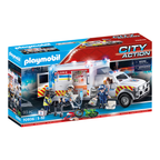 AMBULANTA CU LUMINI SI SUNETE - PLAYMOBIL CITY ACTION (PM70936) - Libelula Vesela - Jucarii