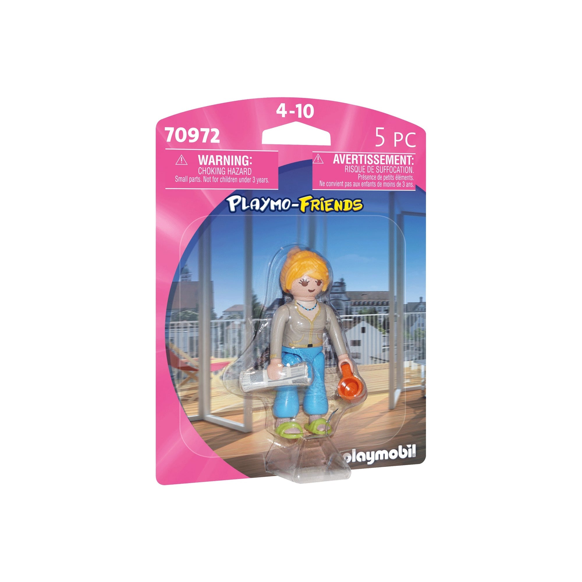 FIGURINA FEMEIE CU ZIAR SI CAFEA - PLAYMOBIL FIGURES (PM70972) - Libelula Vesela - Jucarii