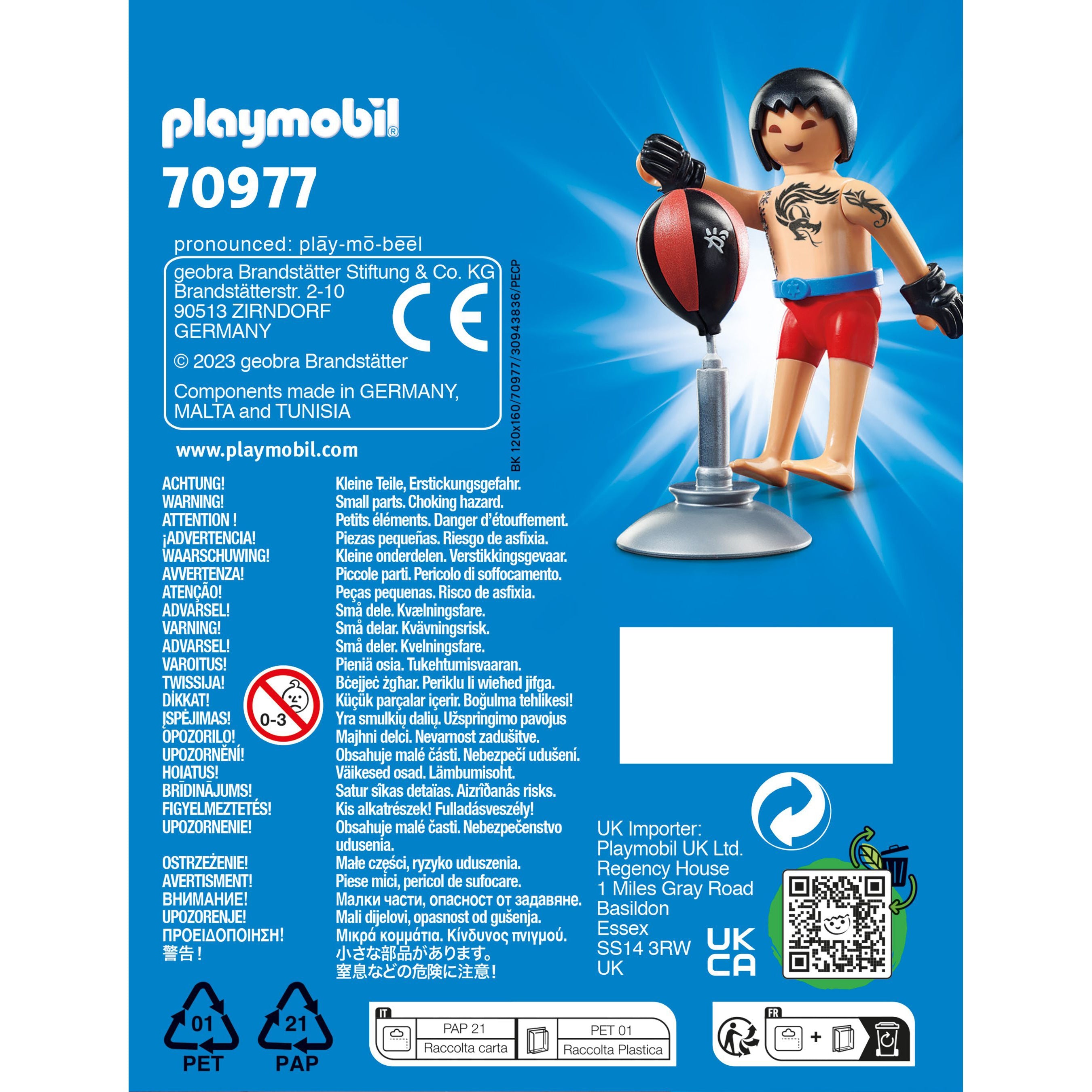 FIGURINA LUPTATOR DE BOX - PLAYMOBIL FIGURES (PM70977) - Libelula Vesela - Jucarii