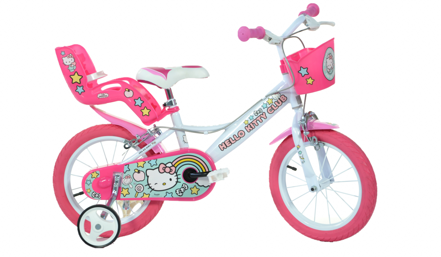 BICICLETA COPII 14'' HELLO KITTY - DINO BIKES (144R-HK2) - Libelula Vesela - Jucarii