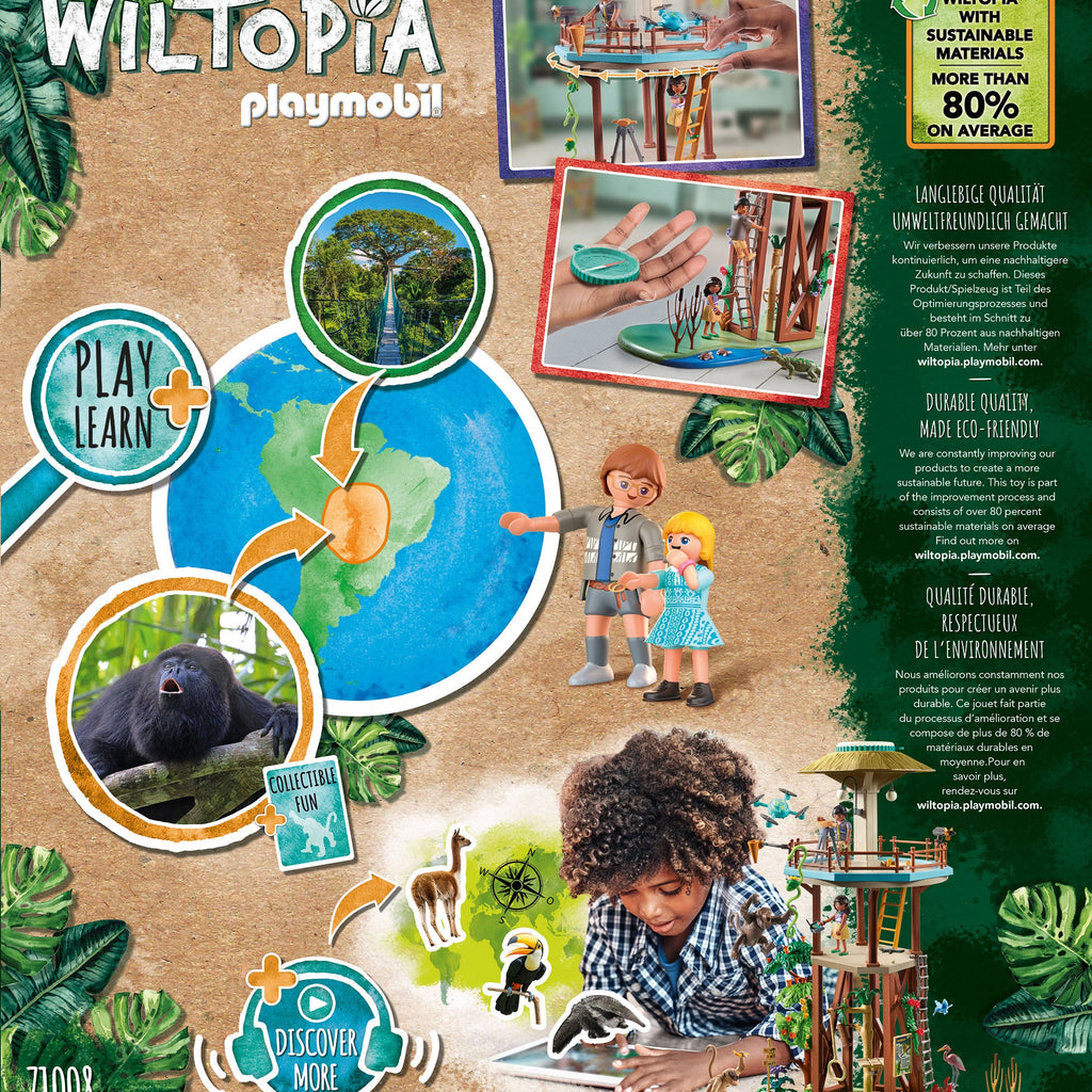 TURN DE CERCETARE CU BUSOLA - PLAYMOBIL WILTOPIA (PM71008) - Libelula Vesela - Jucarii