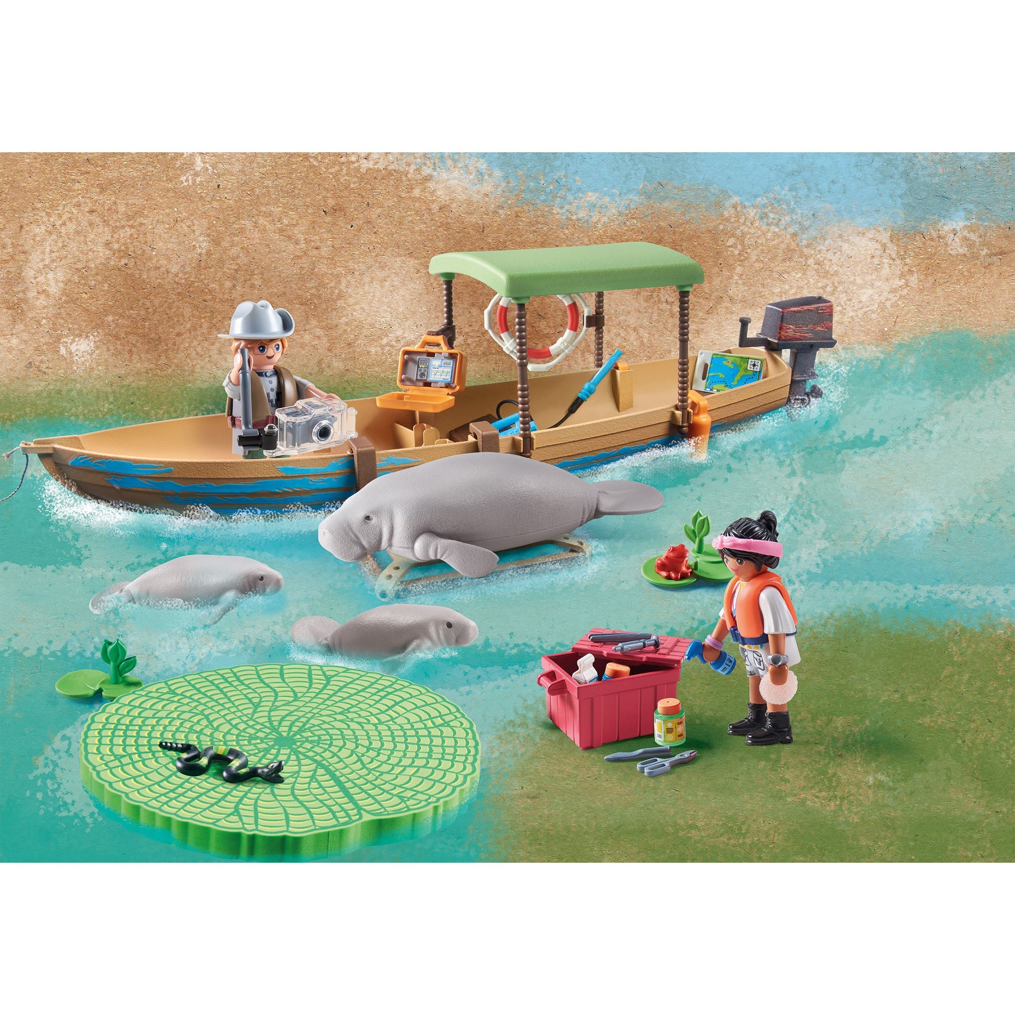 EXCURSIE CU BARCA - PLAYMOBIL WILTOPIA (PM71010) - Libelula Vesela - Jucarii
