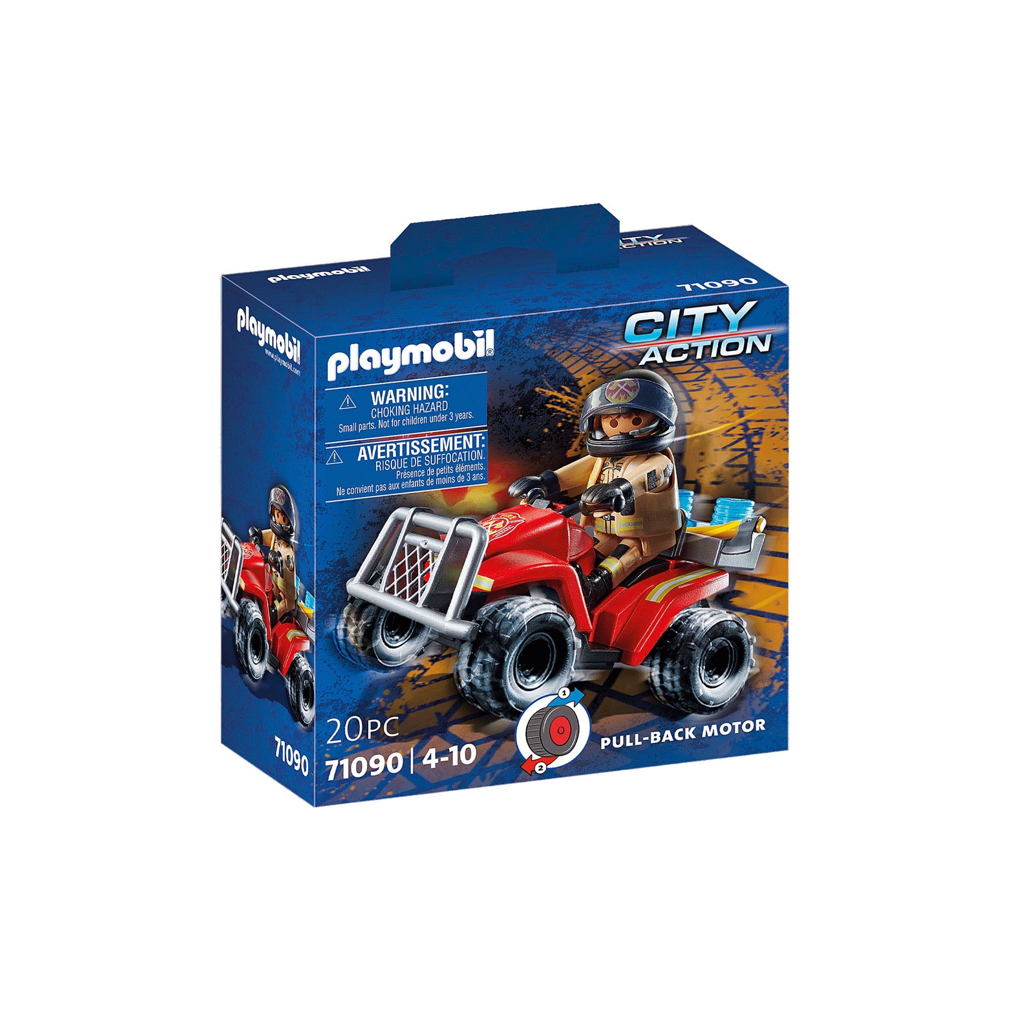 VEHICUL PULLBACK POMPIERI - PLAYMOBIL (PM71090) - Libelula Vesela - Jucarii