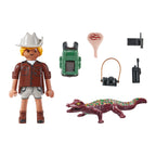 FIGURINA CERCETATOR CU ALIGATOR - PLAYMOBIL FIGURES (PM71168) - Libelula Vesela - Jucarii