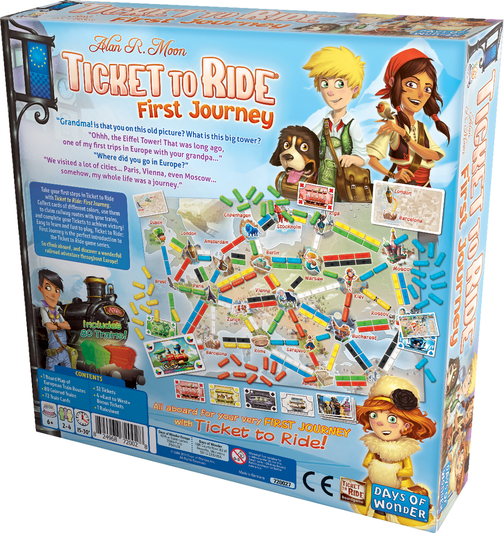 TICKET TO RIDE 1ST JOURNEY EUROPE - DAYS OF WONDER (721827) - Libelula Vesela - Jucarii