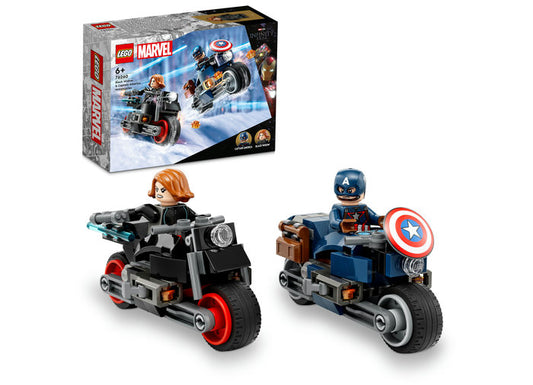 MOTOCICLETELE LUI BLACK WIDOW SI CAPTAIN AMERICA - LEGO MARVEL SUPER HEROES - LEGO (76260) - Libelula Vesela - Jucarii