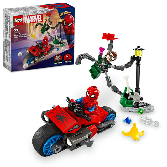 URMARIRE PE MOTOCICLETA: OMUL PAIANJEN VS DOC OCK - LEGO MARVEL SUPER HEROES - LEGO (76275)