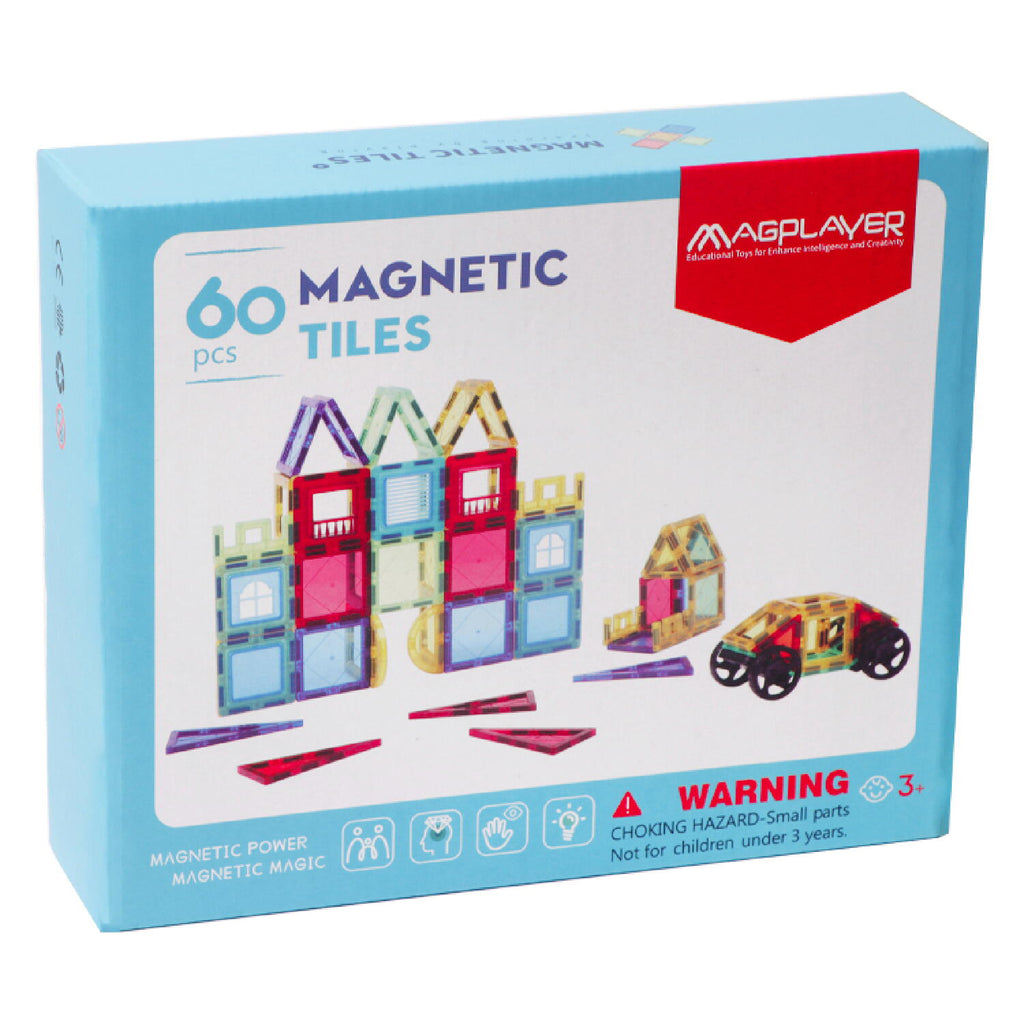 SET DE CONSTRUCTIE MAGNETIC 3D - 60 PIESE - MAGPLAYER (MPL2-60) - Libelula Vesela - Jucarii