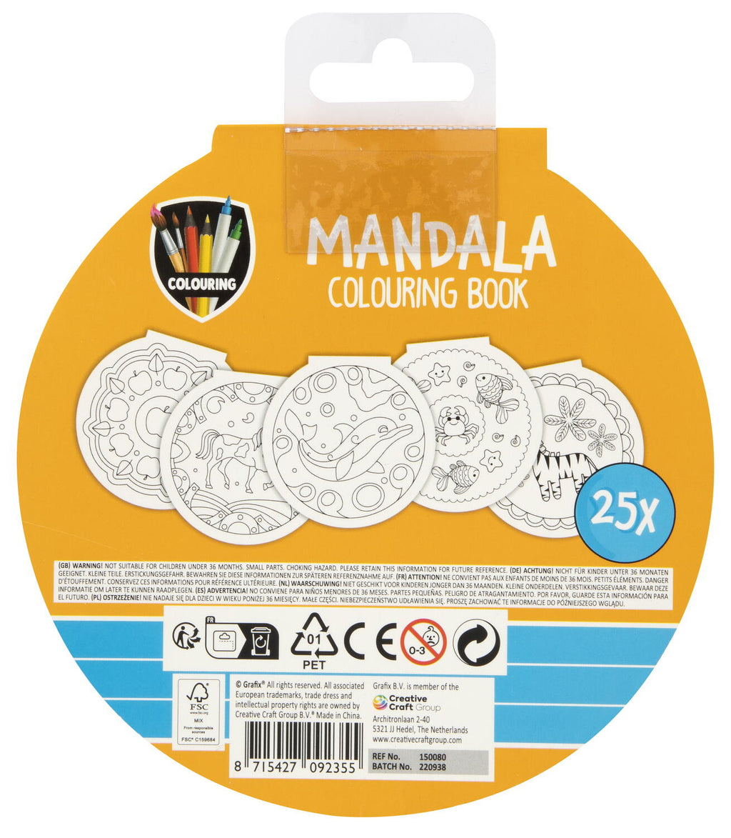 CARTE DE COLORAT - MANDALE (GALBEN) - GRAFIX (150080-1) - Libelula Vesela - Carti