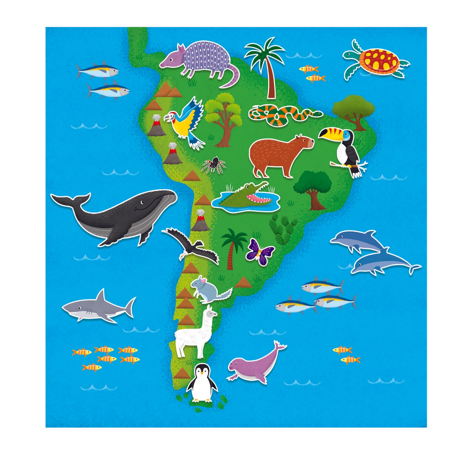 CARTEA MEA CU STICKERE - HARTA - GALT (1005287) - Libelula Vesela - Jucarii