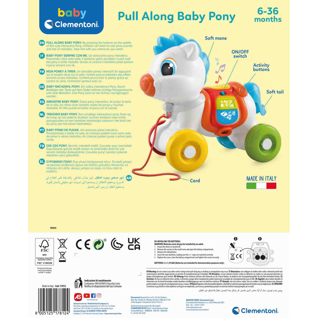 BABY CLEMENTONI - PONEI INTERACTIV DE TRAS - CLEMENTONI (CL17812) - Libelula Vesela - Jucarii