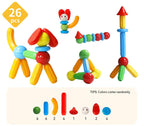 SET DE CONSTRUCTIE MAGNETIC - STICK (26 PIESE) - MAGPLAYER (MPO-26) - Libelula Vesela - Jucarii
