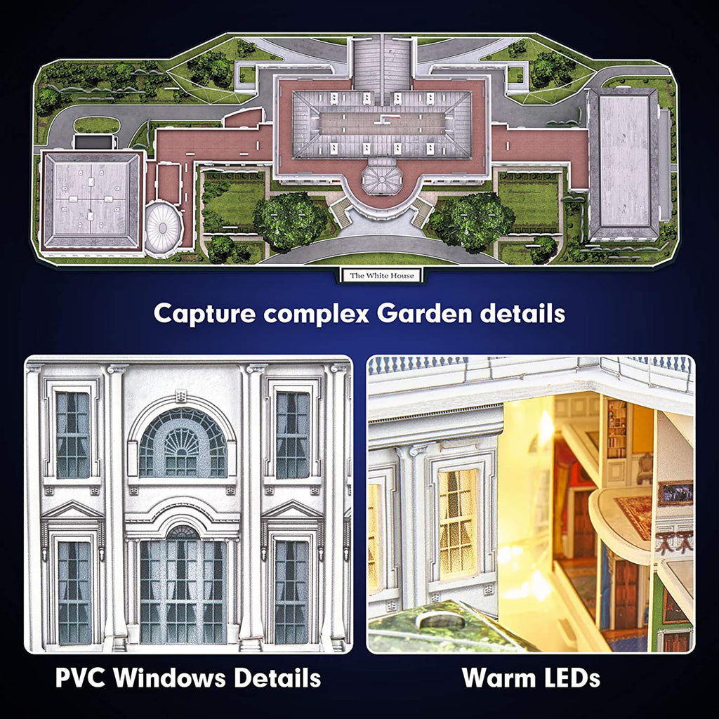 PUZZLE 3D LED CASA ALBA 151 PIESE - CUBICFUN (CUL529H) - Libelula Vesela - Jucarii