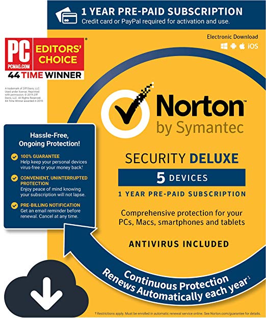 NORTON SECURITY DELUXE (5 DEVICES, 1 YEAR) - OFFICIAL WEBSITE - MULTILANGUAGE - EU - PC - Libelula Vesela - Jocuri video