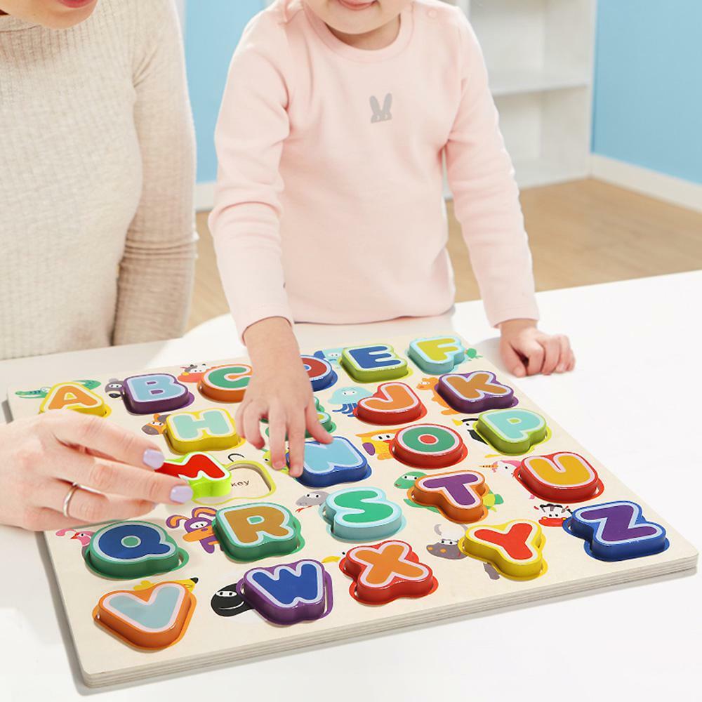 PUZZLE DIN LEMN - LITERE SI ANIMALUTE - TOPBRIGHT (120324) - Libelula Vesela - Jucarii