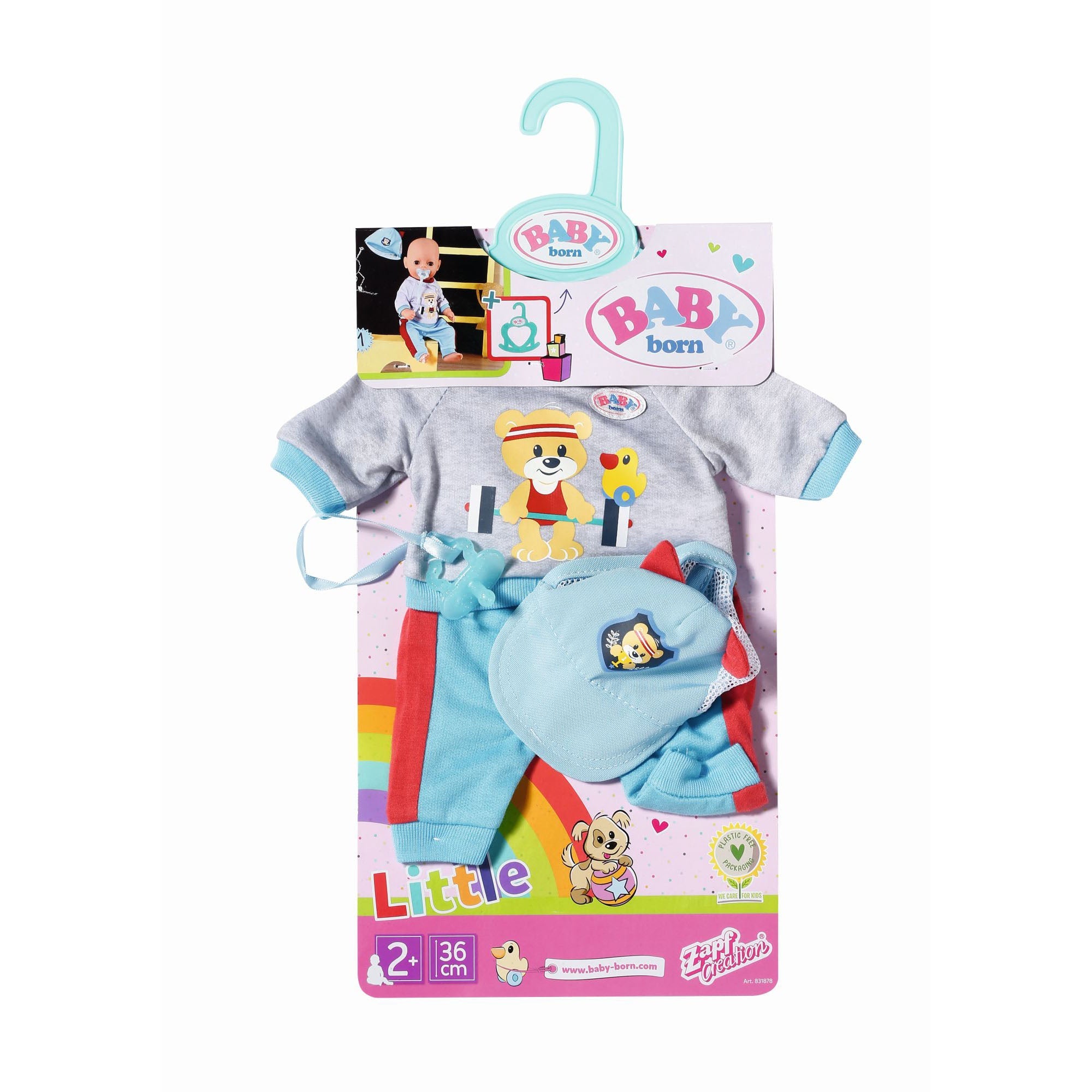 BABY BORN - HAINUTE SPORT ALBASTRE 36 CM - ZAPF CREATION (ZF831878) - Libelula Vesela - Jucarii