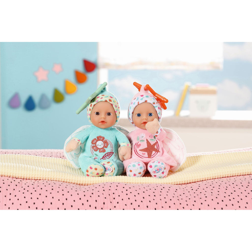 BABY BORN - BEBELUS INGERAS 18 CM CU HAINUTE ROZ SAU ALBASTRE - ZAPF CREATION (ZF832295) - Libelula Vesela - Jucarii