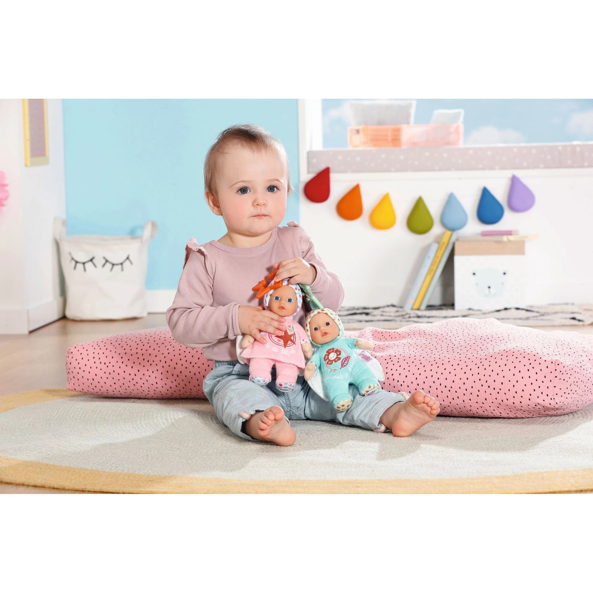 BABY BORN - ANGEL BABY 18 CM WITH PINK OR BLUE CLOTHES - ZAPF CREATION (ZF832295)