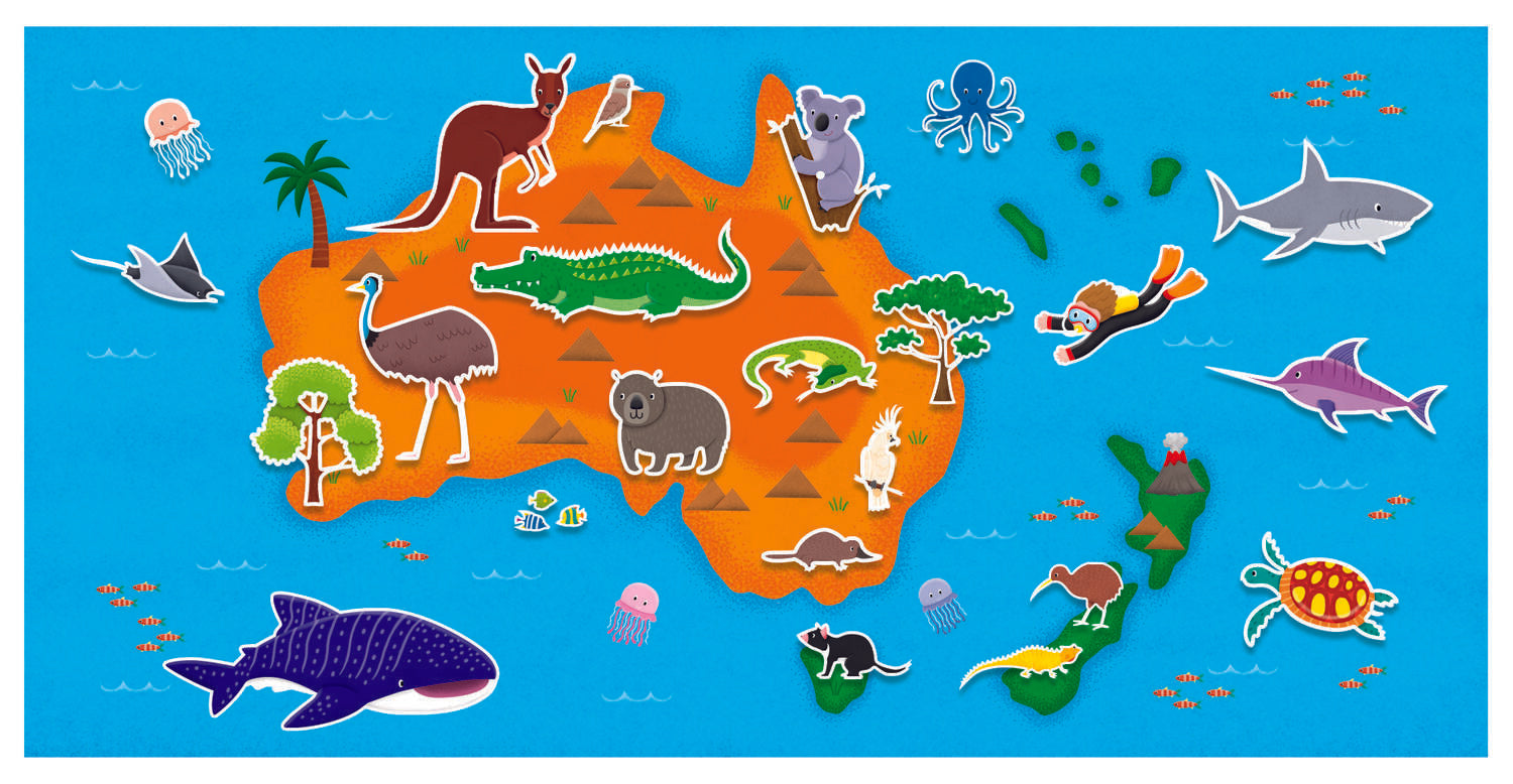 CARTEA MEA CU STICKERE - HARTA - GALT (1005287) - Libelula Vesela - Jucarii