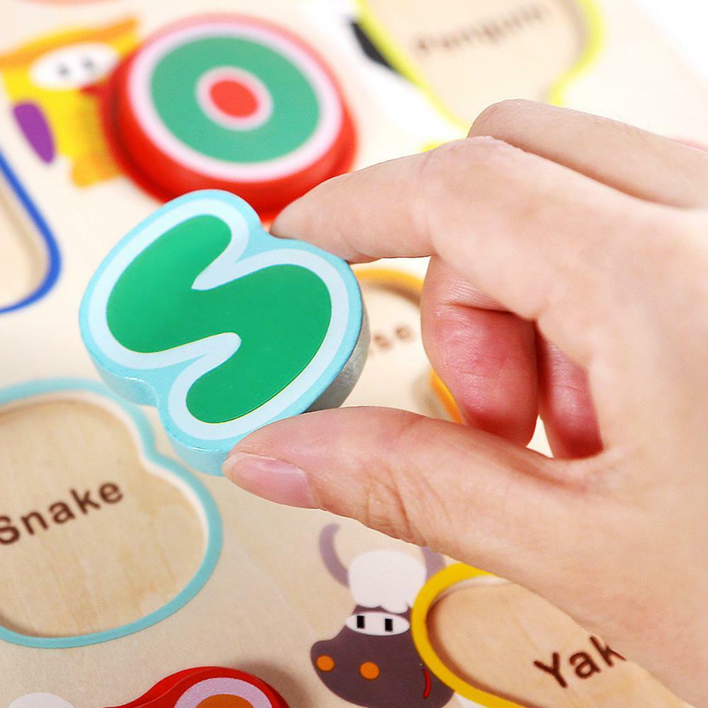 PUZZLE DIN LEMN - LITERE SI ANIMALUTE - TOPBRIGHT (120324) - Libelula Vesela - Jucarii