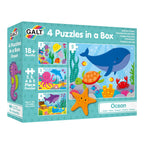 SET 4 PUZZLE-URI  - OCEANUL VESEL (2,3,4,5 PIESE) - GALT (1005452) - Libelula Vesela - Jucarii