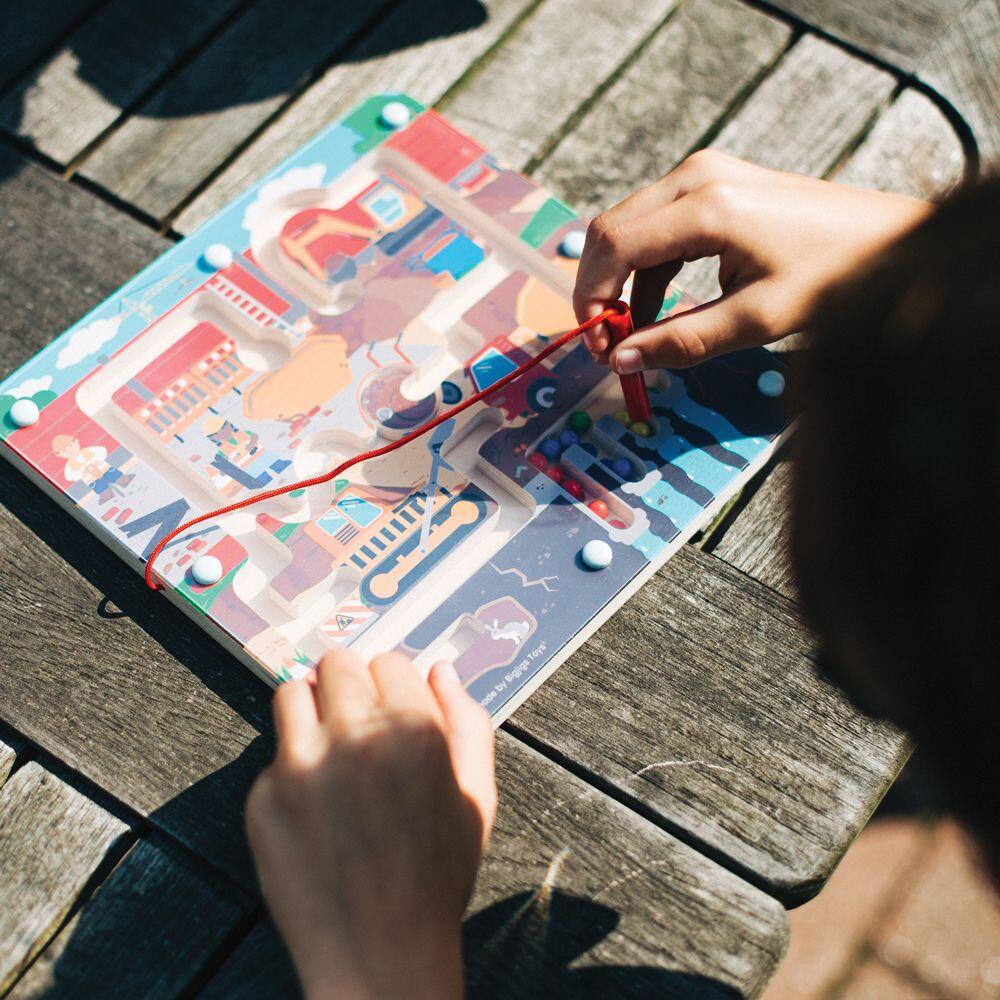 PUZZLE LABIRINT - PE SANTIER - BIGJIGS TOYS (34009) - Libelula Vesela - Jucarii