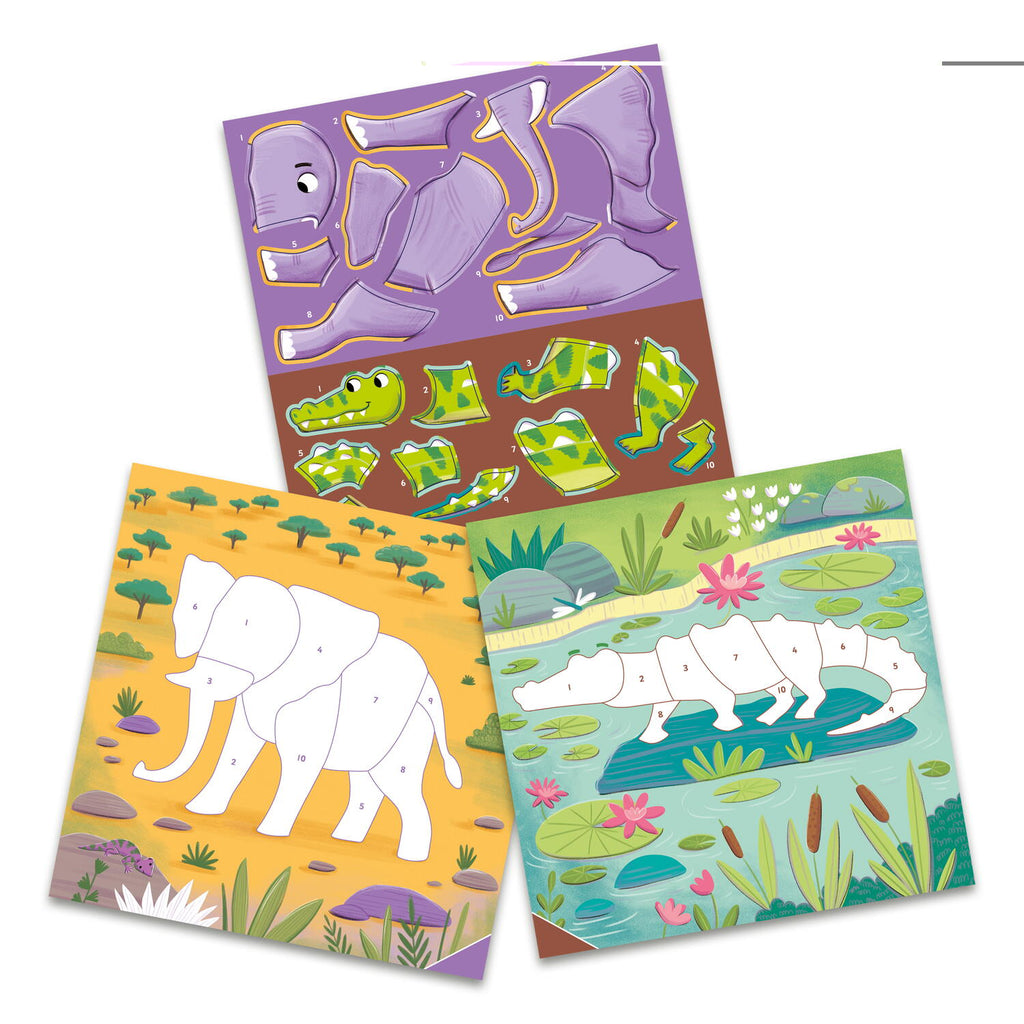 CARTEA MEA CU STICKERE - ANIMALUTE SALBATICE - GALT (1005530) - Libelula Vesela - Jucarii