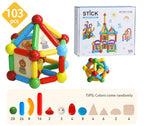 SET DE CONSTRUCTIE MAGNETIC - STICK (103 PIESE) - MAGPLAYER (MPO-103) - Libelula Vesela - Jucarii