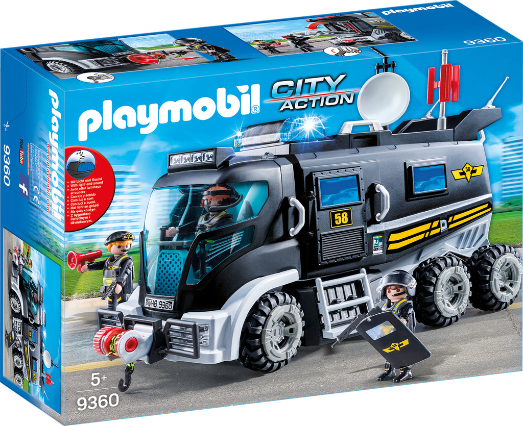 CAMIONUL ECHIPEI SWAT - PLAYMOBIL (PM9360) - Libelula Vesela - Jucarii