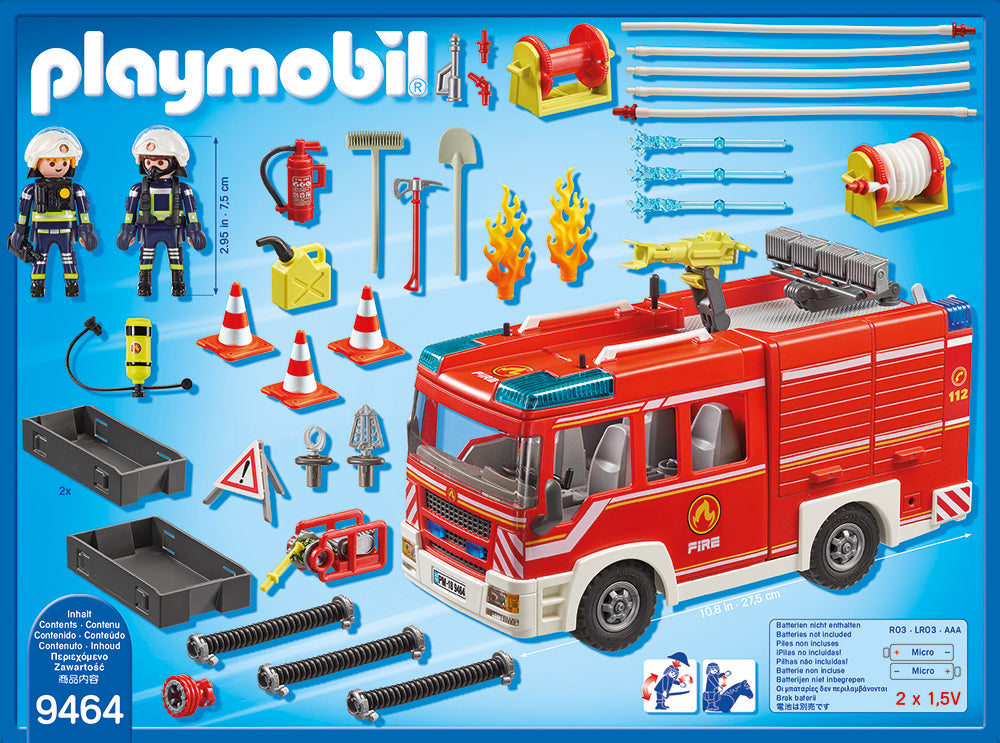MASINA DE POMPIERI CU FURTUN - PLAYMOBIL (PM9464) - Libelula Vesela - Jucarii