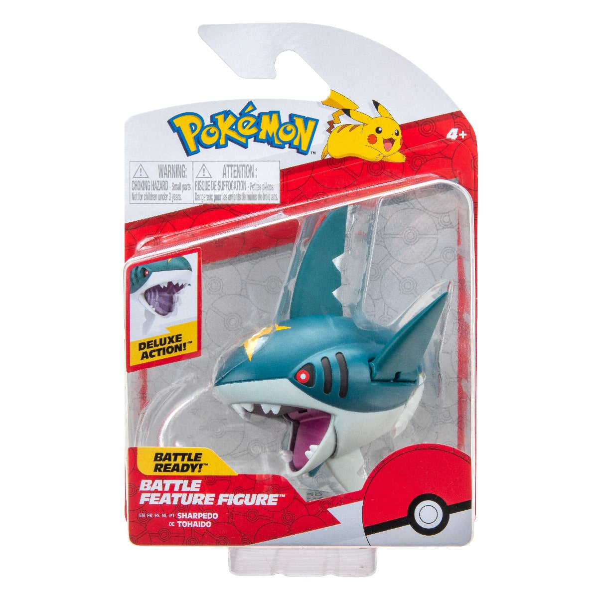FIGURINA DE ACTIUNE, POKEMON, SHARPEDO - JAZWARES (95127) - Libelula Vesela - Jucarii