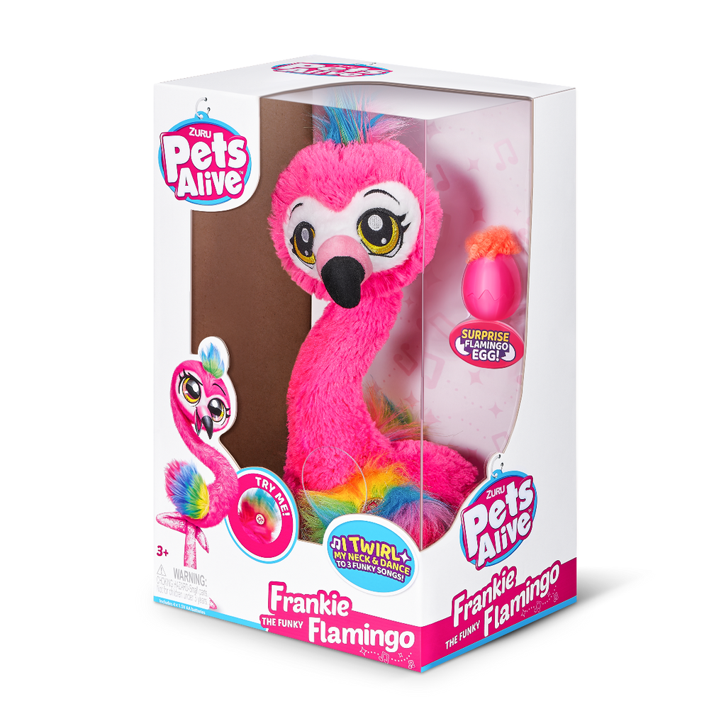JUCARIE DE PLUS INTERACTIVA FRANKIE FLAMINGO DANSATOR - PETS ALIVE (9522) - Libelula Vesela - Jucarii