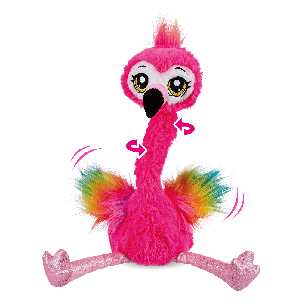 JUCARIE DE PLUS INTERACTIVA FRANKIE FLAMINGO DANSATOR - PETS ALIVE (9522) - Libelula Vesela - Jucarii