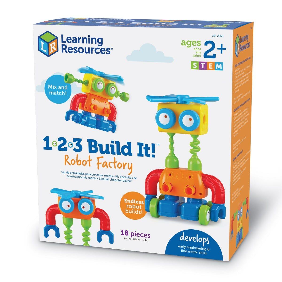 HAI SA CONSTRUIM - 1, 2, 3  ROBOTEL COLORAT - LEARNING RESOURCES (LER2869) - Libelula Vesela - Jucarii