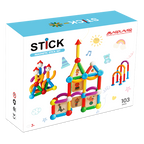SET DE CONSTRUCTIE MAGNETIC - STICK (103 PIESE) - MAGPLAYER (MPO-103) - Libelula Vesela - Jucarii