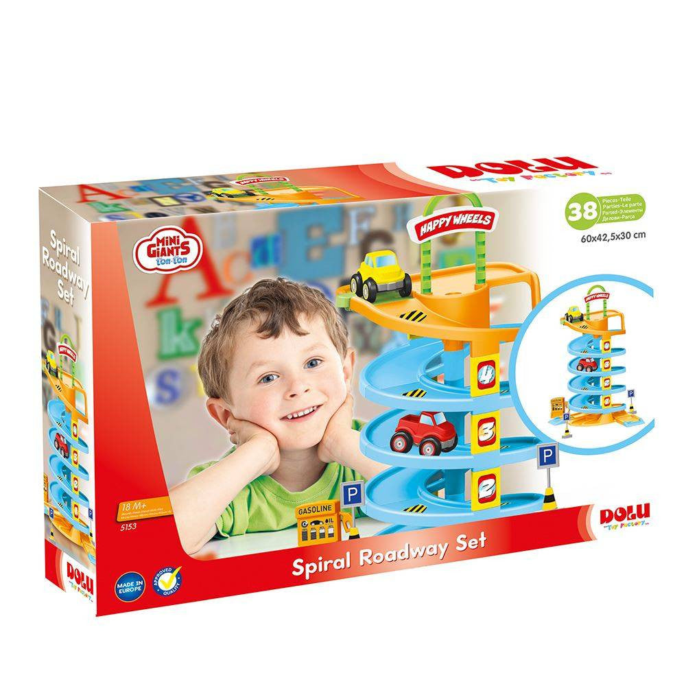 JOC DE CONSTRUCTIE - CIRCUIT MASINUTE (38 PIESE) - DOLU (D5153) - Libelula Vesela - Jucarii