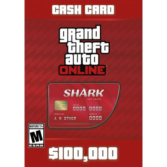GRAND THEFT AUTO ONLINE: RED SHARK CASH CARD - 100.000$ PC - PC - ROCKSTAR - MULTILANGUAGE - WORLDWIDE - Libelula Vesela - Jocuri video