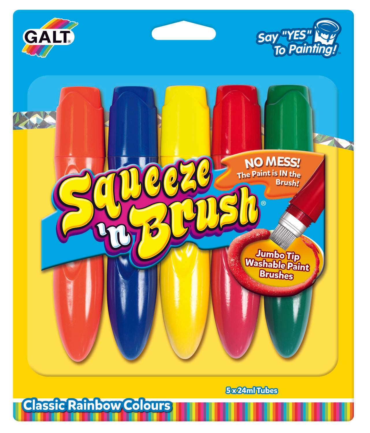 SQUEEZE'N BRUSH - 5 CULORI - GALT (G1513) - Libelula Vesela - Jucarii